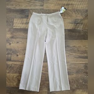 Women's Cream Straight-Leg Dress Pants